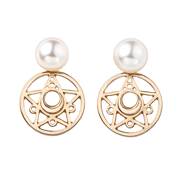 ストアオリジナル パールピアス クリスタルスターコンパクト（フラット