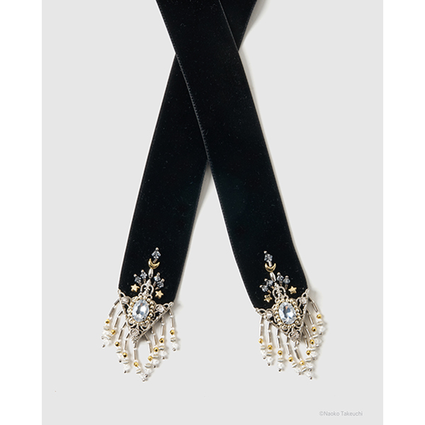 Sailor Moon crystal silver tip velvet long ribbon