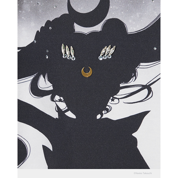 �y���ʌ���\��zSailor Moon silhouette bijou T-shirt (M size)