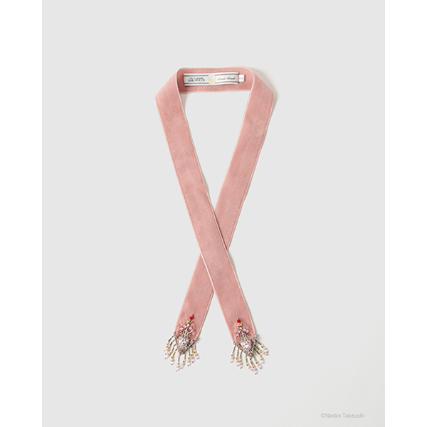 Sailor Chibi Moon crystal silver tip velvet long ribbon