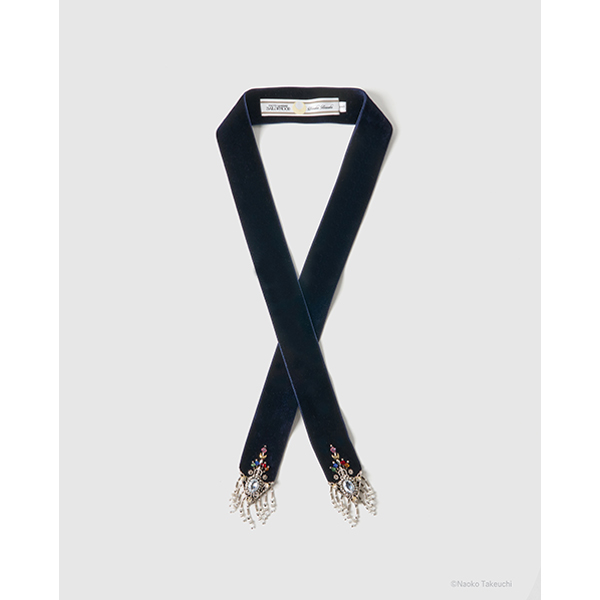 5 Sailor Guardians crystal silver tip velvet long ribbon