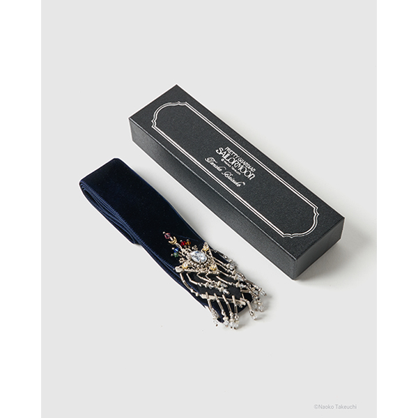 5 Sailor Guardians crystal silver tip velvet long ribbon