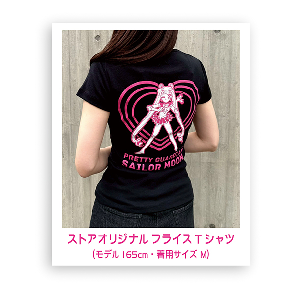 ストアオリジナル フライスTシャツ セーラームーン＆ルナ ブラック S