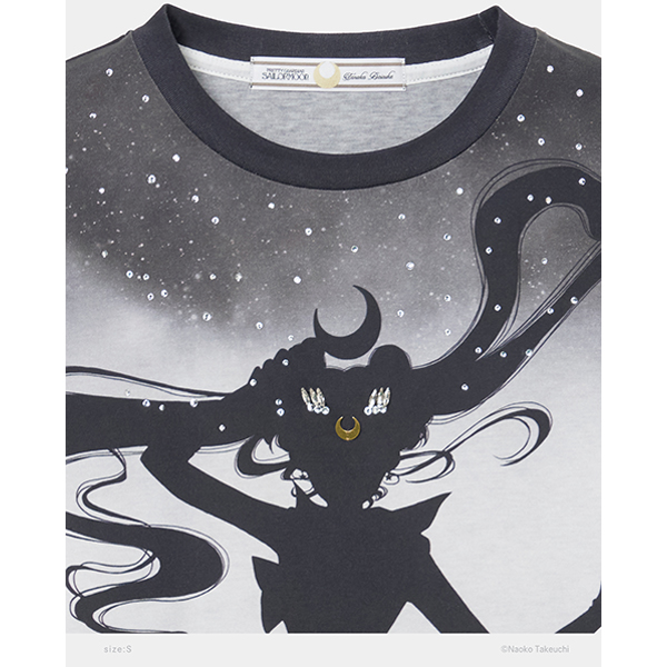 �y���ʌ���\��zSailor Moon silhouette bijou T-shirt (S size)