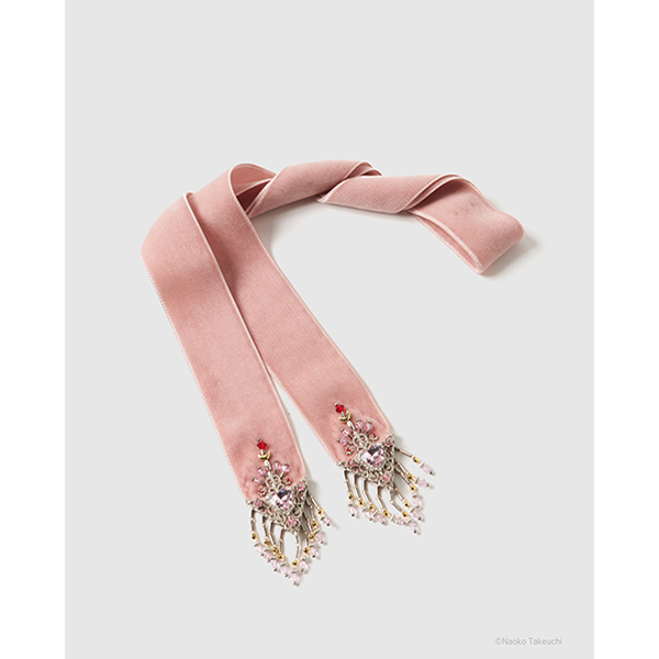 Sailor Chibi Moon crystal silver tip velvet long ribbon