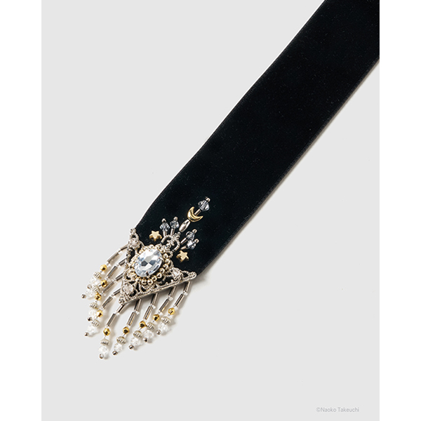 Sailor Moon crystal silver tip velvet long ribbon