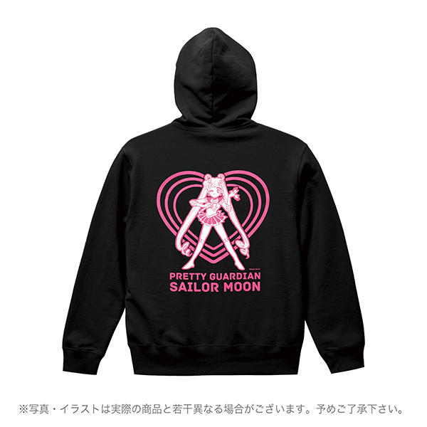 ストアオリジナル パーカー セーラームーン&ルナ ブラック XL
