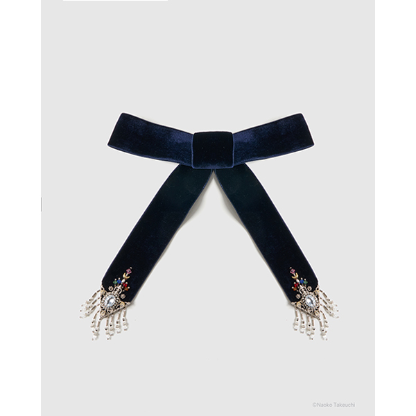 5 Sailor Guardians crystal silver tip velvet long ribbon