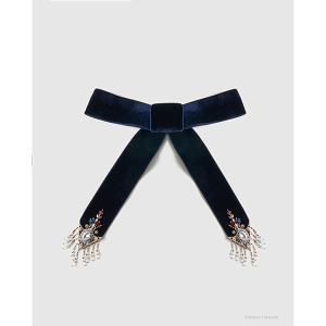 5 Sailor Guardians crystal silver tip velvet long ribbon
